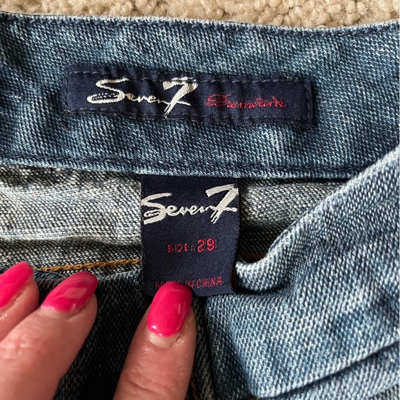 Seven7 Medium Wash Jeans Mid Rise Women’s Size 29 - Picture 4 of 15
